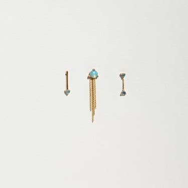 One-Step Bar Opal Earring