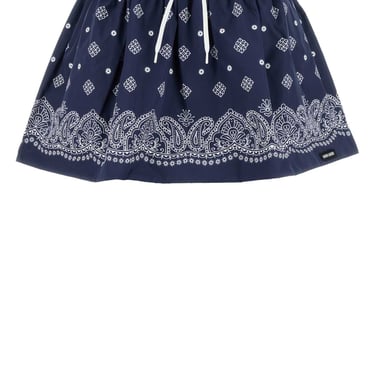 Miu Miu Women Printed Poplin Mini Skirt