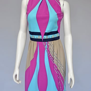 1960s Paganne sleeveless circus dress XS-M 