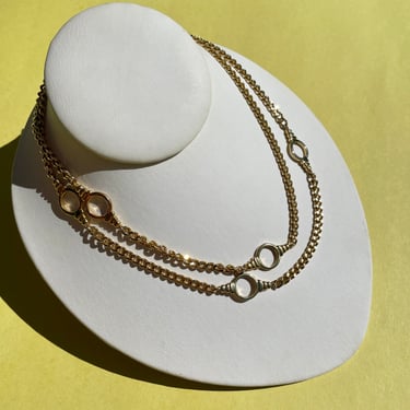 Long Gold Chain With Circles