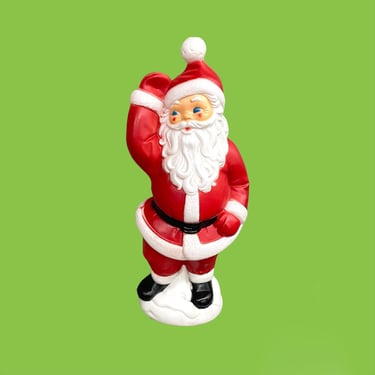 Vintage Santa Claus Blow Mold Retro 1990s General Foam Plastics + Waving Santa + Light Up + 41 Inches Tall + Christmas + Holiday Lawn Decor 