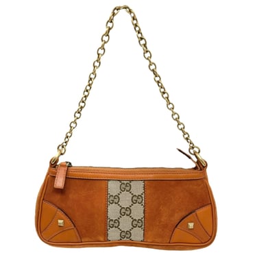 Gucci Mini Orange Suede Chain Bag