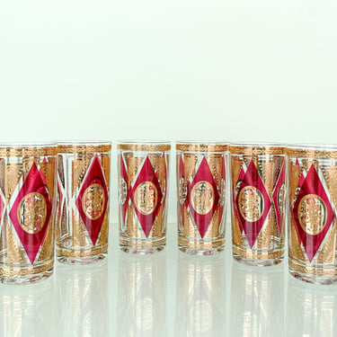 Set of Six Culver Glassware