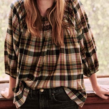 The Great Sea Glass Top in Plaid