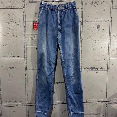 90s Lee Pinstripe Relaxed Pants Cowboy Western Baggy Fit Tapered leg 