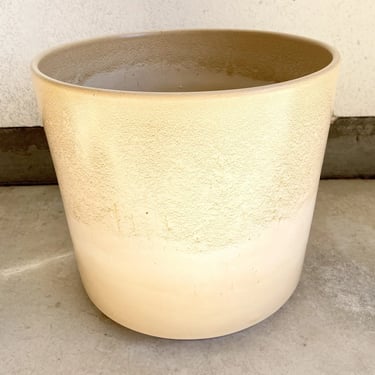 Vintage Modern Beige Gainey Ceramic Pottery Planter La Verne AC-15 NOS UNUSED