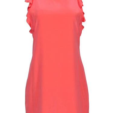Britt Ryan - Coral Pink Shift Dress w/ Flutter Sleeves Sz 6