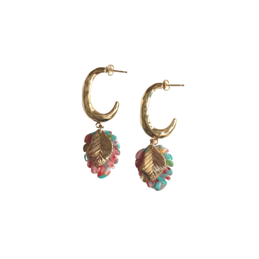 Monstera Hammered Hoops - Confetti