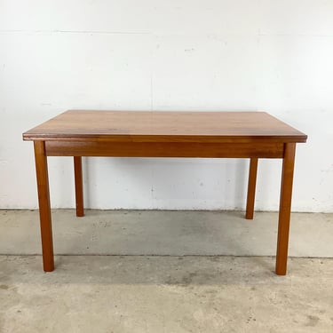 Danish Modern Teak Dining Table With Pull Out Extensions 