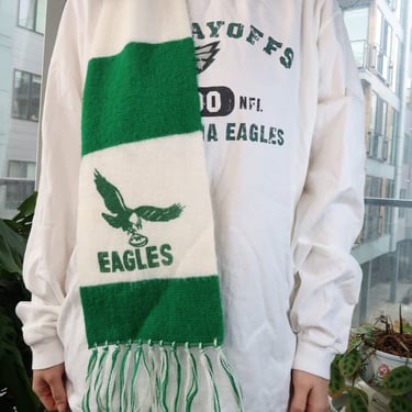 Vintage 1980s Philadelphia Eagles Knit Scarf