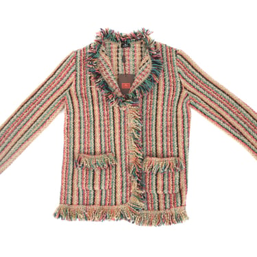 Etro Rainbow Crochet Fringe Jacket*