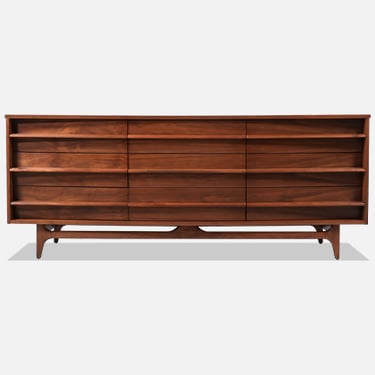 Mid-Century Modern Curved-Front Dresser by Young Furniture