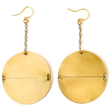 NPT* Full Moon Brass Earrings