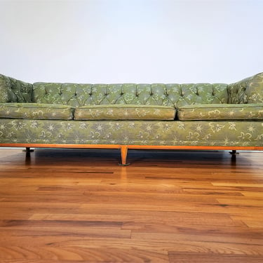 Mid Century Kroehler Low Profile Tufted Sofa 