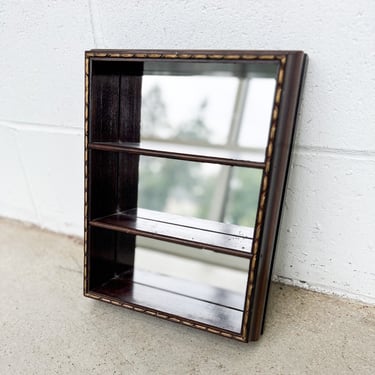 Mirrored Display Wall Cabinet Shelving 