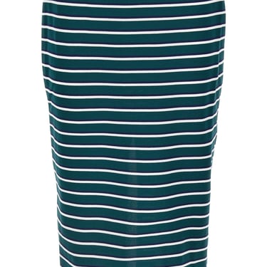 Prada Women Striped Midi Skirt