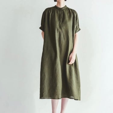 Fog Linen Works | Lexi Dress in Olive