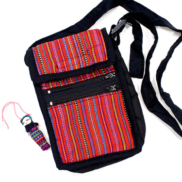 Deadstock VINTAGE: 1980s - Native Guatemalan Small Padded Bag Pouch - Native Textile - Phone Bag - Boho, Hipster - SKU 1-C7-00029791 