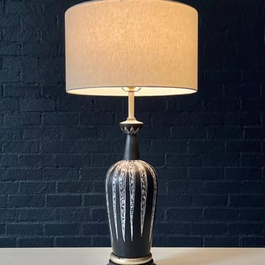 Mid-Century Danish Modern Ceramic Table Lamp by Soholm, Denmark – Signed, c.1960’s 