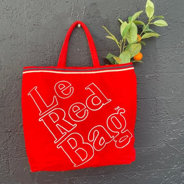 Red 1980s Canvas Le Bag