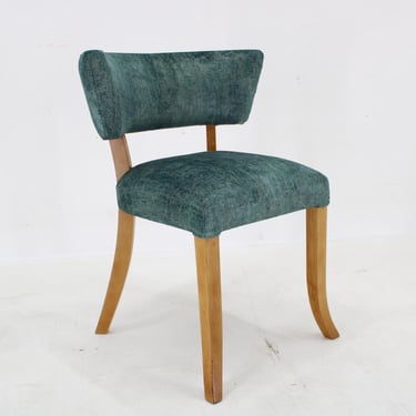 1950s Side Chair in Velvet , Italy 