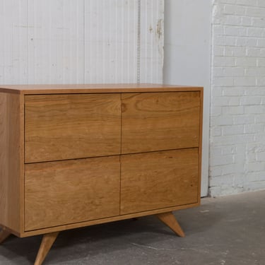 Midcentury modern dresser wooden solid wood chest of drawers 