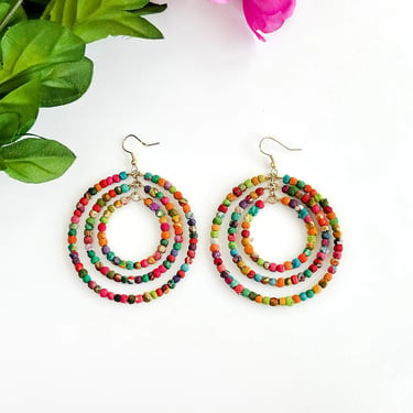 Kantha Triple Hoops | Milieu