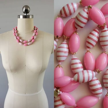 Vintage 1960's Beaded Necklace 60's Jewelry 60s Accessories 