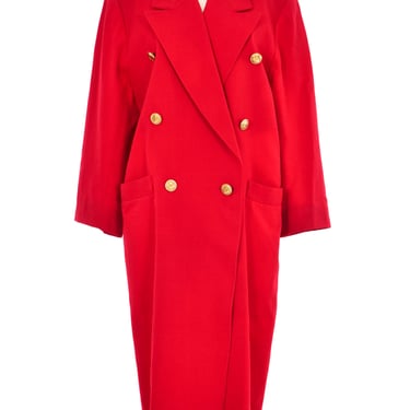 Christian Dior Red Double Breasted Coat