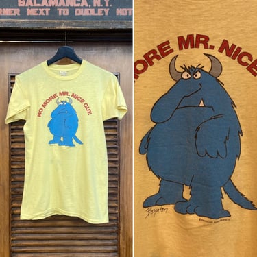 Vintage 1980’s Monster “No More Mr. Nice Guy” Boynton Artwork T-Shirt, 80’s Tee Shirt, Vintage Clothing 