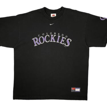 Vintage 2004 Nike Colorado Rockies Baseball Center Swoosh MLB Graphic T-Shirt Size XL/XXLarge 