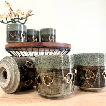 Vintage Somayaki Cups, Set of 6 