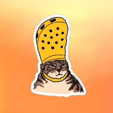 Ping Hatta Sticker - Croc Cat