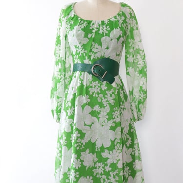 Miss Elliette Grass Green Floral Dress S