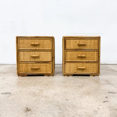 Rattan Nightstand Set *MESSAGE US for shipping quote* 