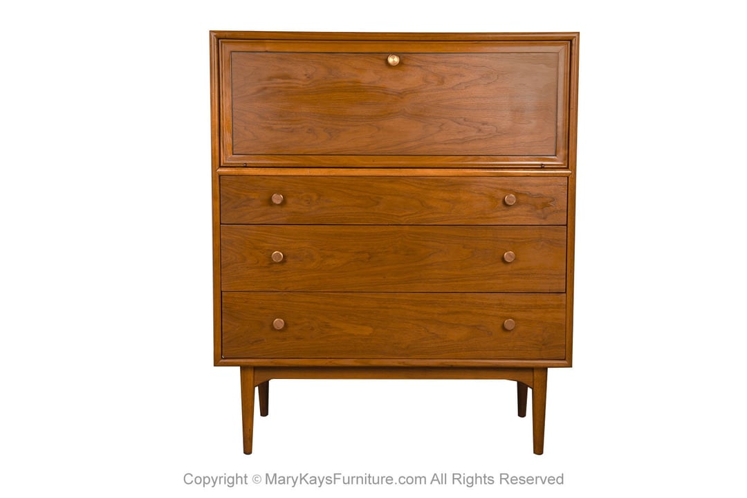 Mid Century Highboy Walnut Dresser Kipp Stewart for Drexel Declaration