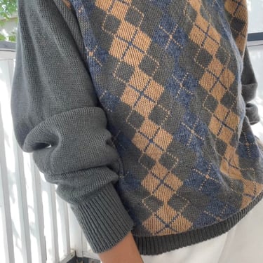 vintage argyle sweater 