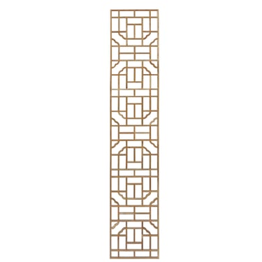 Narrow Long Rectangular Plain Wood Geometric Pattern Wall Panel cs4359E 