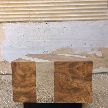 Burlwood Laminate and Mirror Table | Stampworthy Goods - Lockhart, TX ...