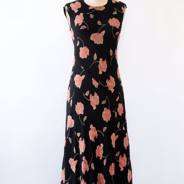 Peachy Rose Silk Crepe Dress S/M