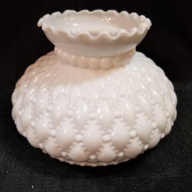 Diamond Quilted Hobnail Milk Glass Shade