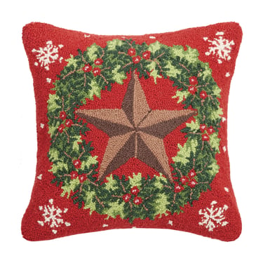 Star Wreath Christmas Hook Pillow