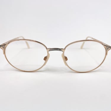 1980s Silver & Gold Revlon Prescription Reading Glasses Style Number 1001 51.17 | Vintage, Casual, Comfy, Well Made, Oval, 1970s, Retro 