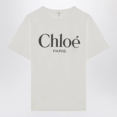 Chloé White Oversized T-Shirt With Logo Women