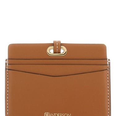 Jw Anderson Man Brown Leather Card Holder