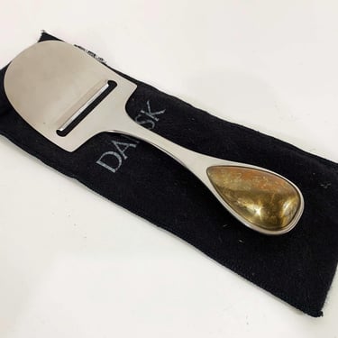 Vintage Dansk Cheese Slicer Brass Handle Denmark Cheeseboard Charcuterie Cheese Knife Danish Japan MCM Mid-Century 1960s 60s 