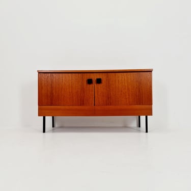 Mid Century Modern German teak sideboard, with 2 drawers By Mustring Germany, 1960s 