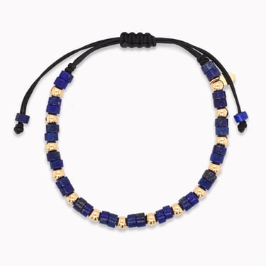 Lapis & Gold Beaded Bracelet