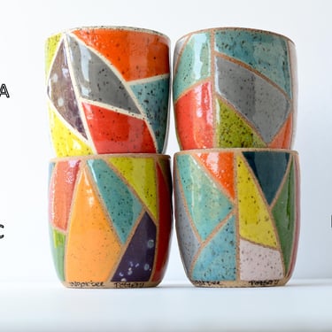 Mozaic Cups | Handmade Pottery | Handmade Ceramics 