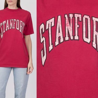 90s Stanford University T Shirt - Unisex Medium | Vintage Red Graphic College Tee 